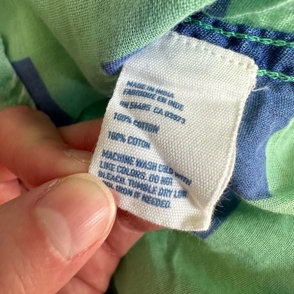 American Eagle Women Plaid Sleeveless Collared Button Down Green Blue Size S - Picture 7 of 8